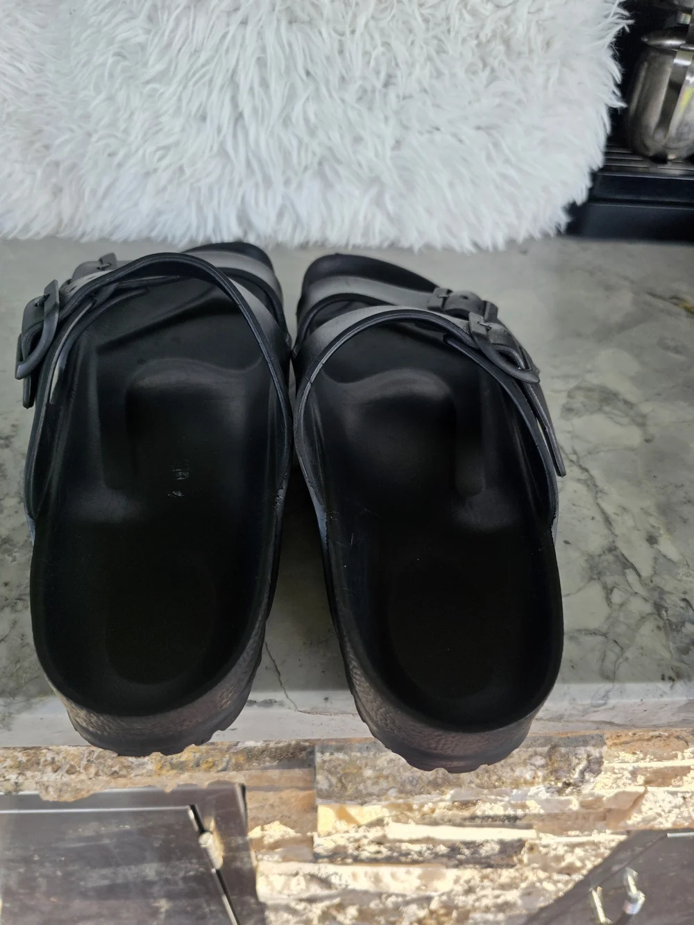 Birkenstock Black Two-Strap Buckle EVA Sandals